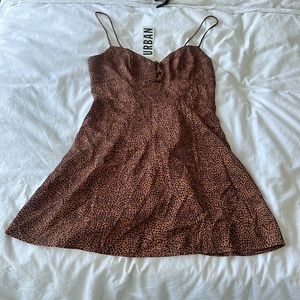 Urban Outfitters Petra Satin Sweetheart Mini Dress